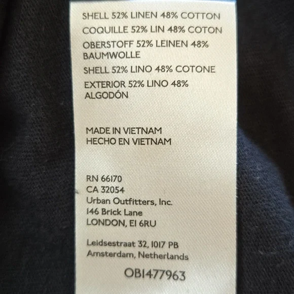 Anthropologie Pilcro Long Sleeve Scoop Neck Henley Tee Ruched Sleeves Black - M - Picture 9 of 9